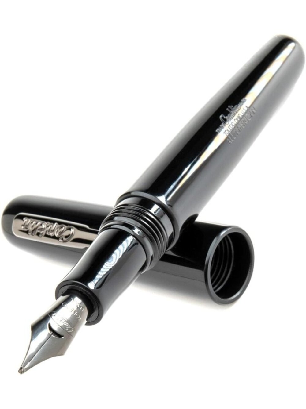 Elegant Black Fountain Pen – Medium Nib, Timeless Design, Perfect Gift for